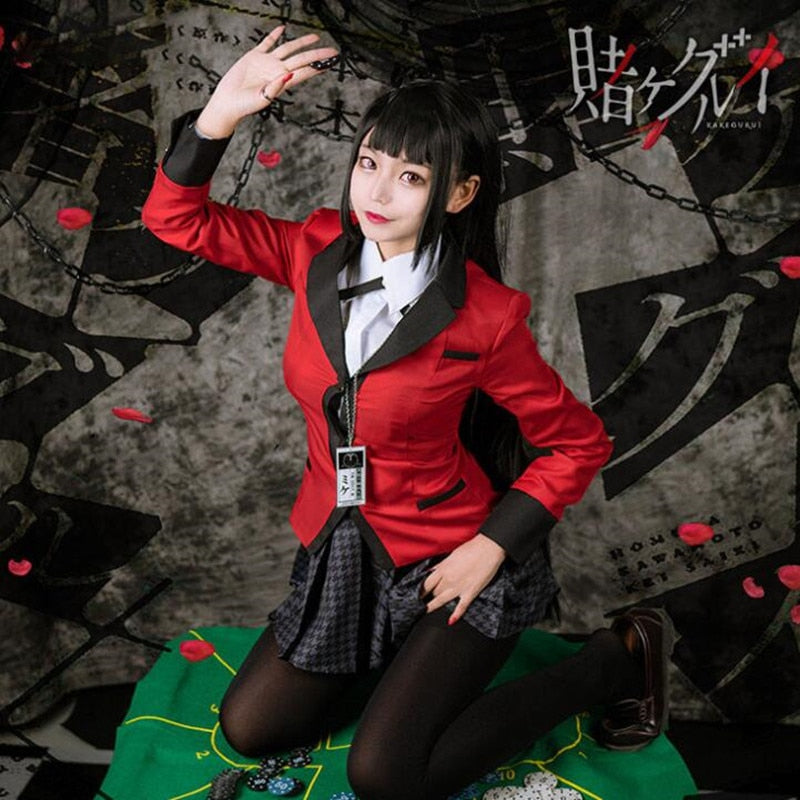 Japanese School Girls Uniform Anime Kakegurui Yumeko Jabami Cosplay Costumes