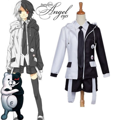 Anime Danganronpa Monokuma Costume Cosplay Uniform Halloween Party Full Suit