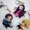 Anime Demon Slayer Kimetsu No Yaiba Kamado Tanjirou Cosplay Prop Accessory Keychain Kamado Nezuko Acrylic Key Chain Keyring