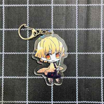 Anime Demon Slayer Kimetsu No Yaiba Kamado Tanjirou Cosplay Prop Accessory Keychain Kamado Nezuko Acrylic Key Chain Keyring