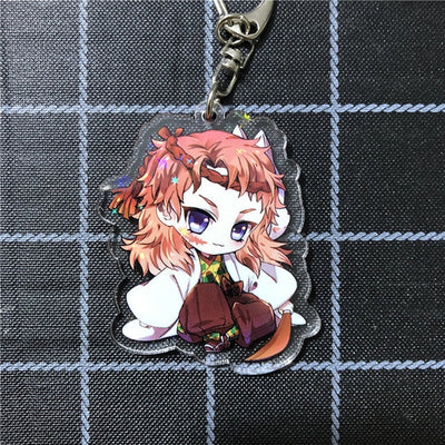 Anime Demon Slayer Kimetsu No Yaiba Kamado Tanjirou Cosplay Prop Accessory Keychain Kamado Nezuko Acrylic Key Chain Keyring