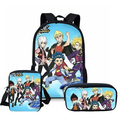 ThiKin 3Pcs Beyblade Burst  School Bags Set