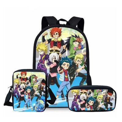 ThiKin 3Pcs Beyblade Burst  School Bags Set