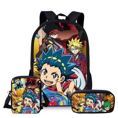 ThiKin 3Pcs Beyblade Burst  School Bags Set