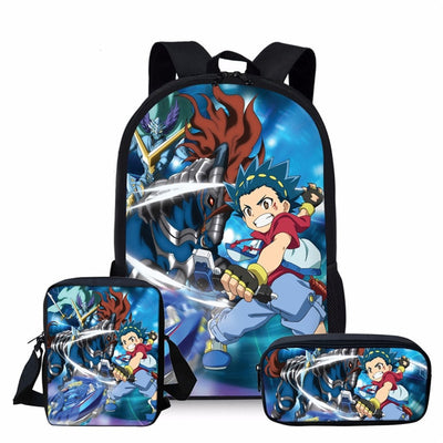 ThiKin 3Pcs Beyblade Burst  School Bags Set