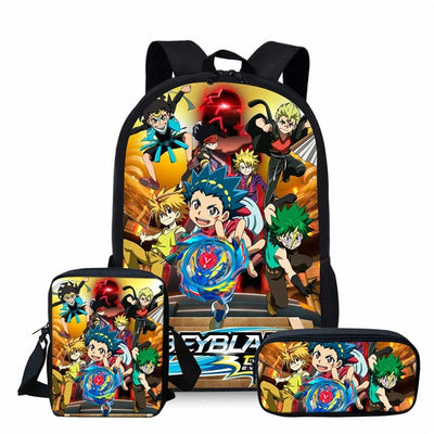 ThiKin 3Pcs Beyblade Burst  School Bags Set