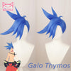 AniHut Galo Thymos Wig Anime PROMARE Burning Rescue Cosplay Wig Blue Synthetic Heat Resistant Hair Galo Thymos Cosplay